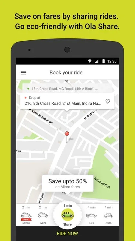 OlaCabs for Android: Convenient Transportation in India