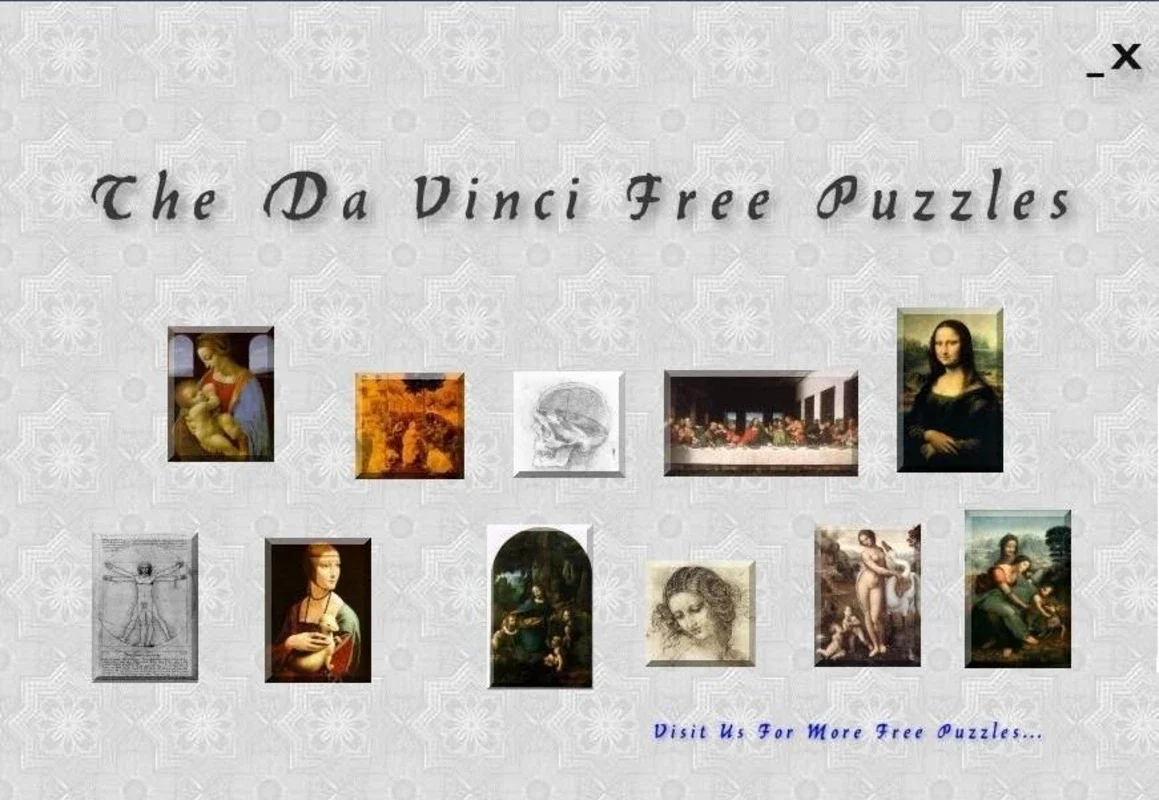 The Da Vinci Free Puzzles for Windows - Enjoy Da Vinci's Art