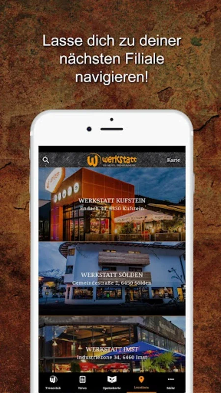 WERKSTATT Restaurants for Android - Rewards at Your Fingertips