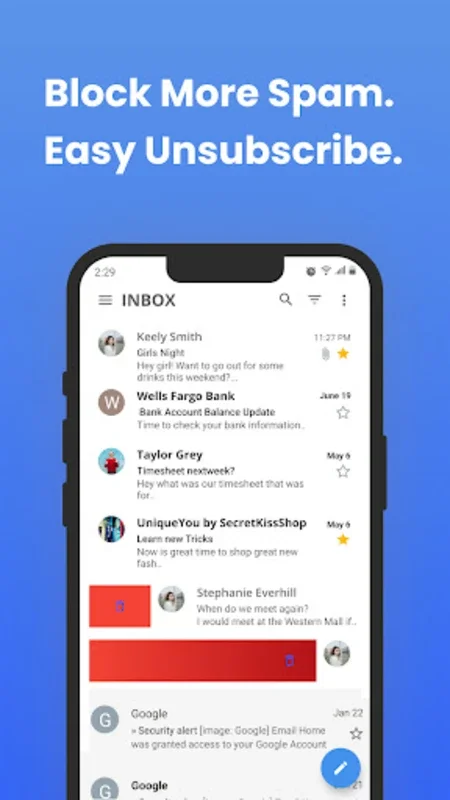 Inbox Homescreen for Android - Centralize Email Accounts