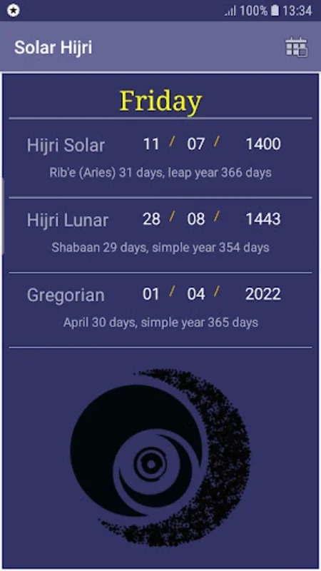 Solar Hijri Calendar for Android: Precision Timekeeping