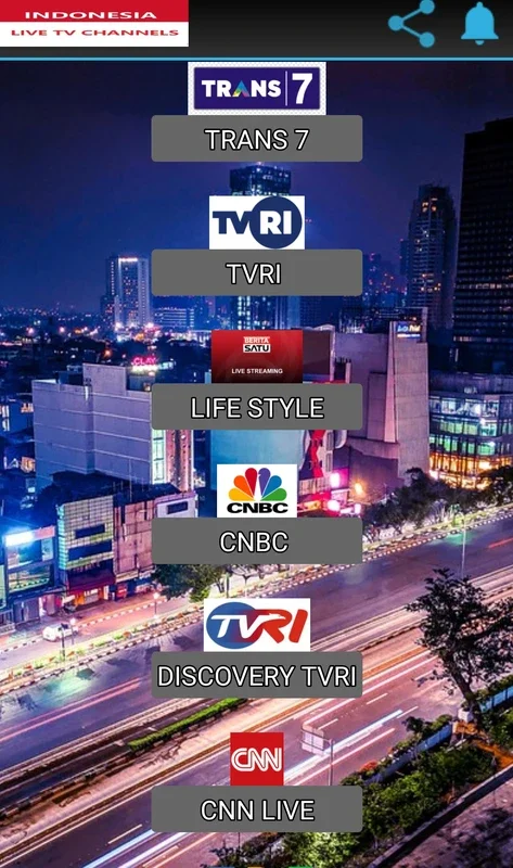 indonesia live tv channels for Android - Enjoy Best TV