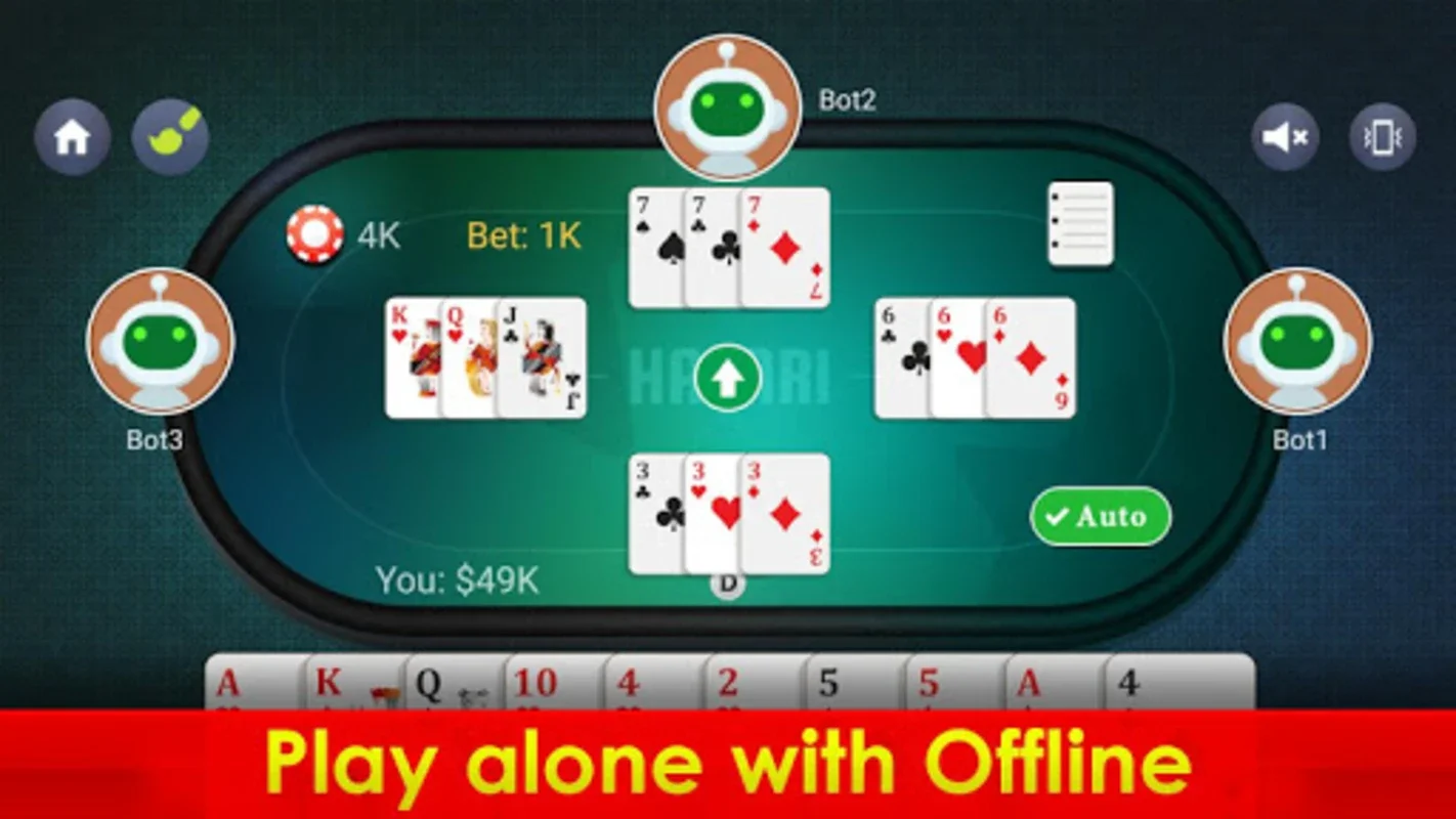 Hazari - 1000 Points Card Game for Android - Strategic Offline Fun