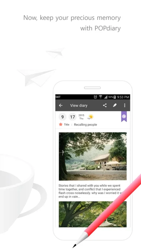 POPdiary for Android - Capturing Daily Memories