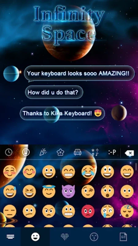 Infinity Space Keyboard Theme for Android - Enhance Typing