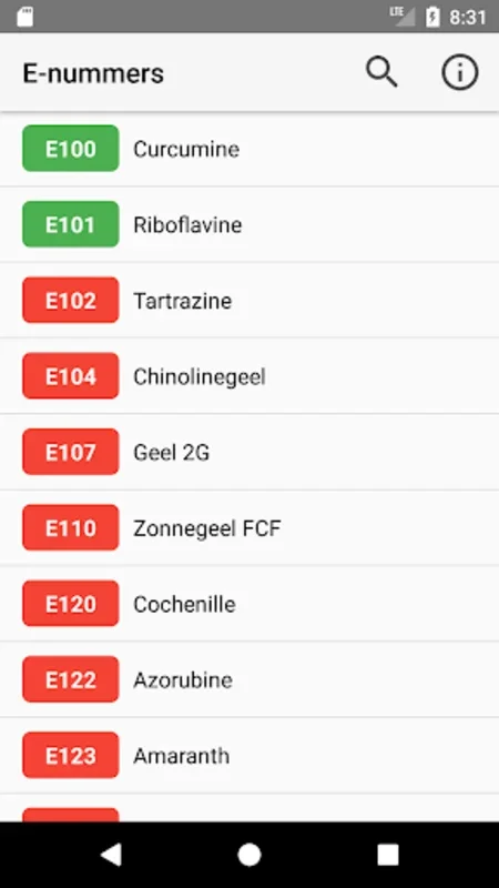 E-nummers for Android: Comprehensive Food Additive Info