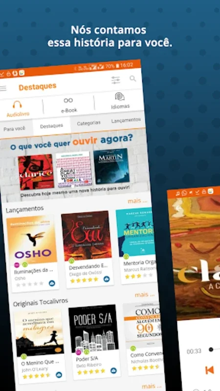 Audiobooks from Tocalivros for Android: Transform Your Idle Time