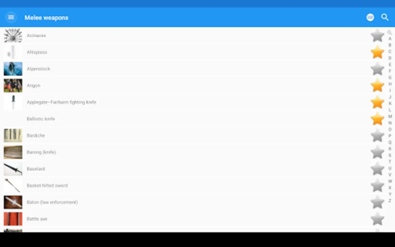 Melee Weapons for Android: Offline-Enhanced Encyclopedia