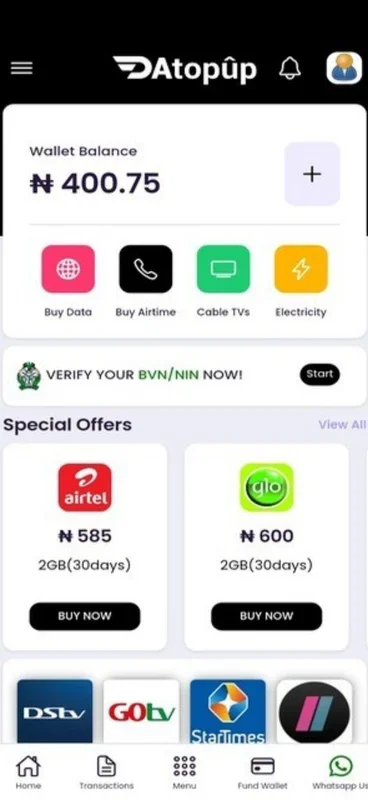 DATopup for Android - All - in - One VTU App