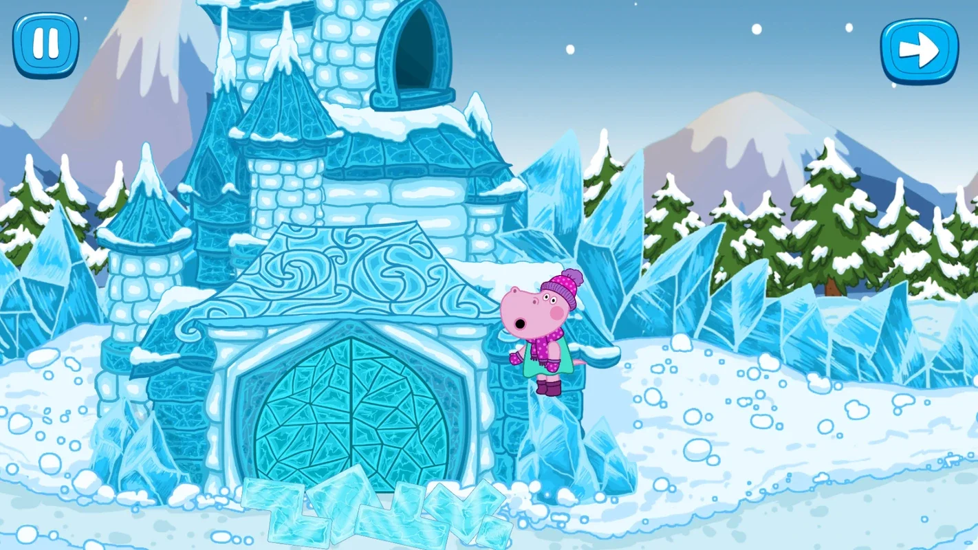 Hippo. Snow Queen for Android - Fun for Kids