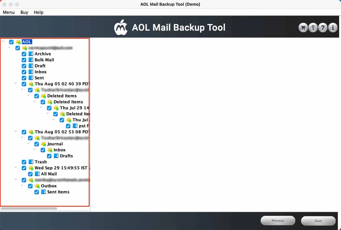 MacSonik AOL Backup Tool for Mac - Efficient Email Backup