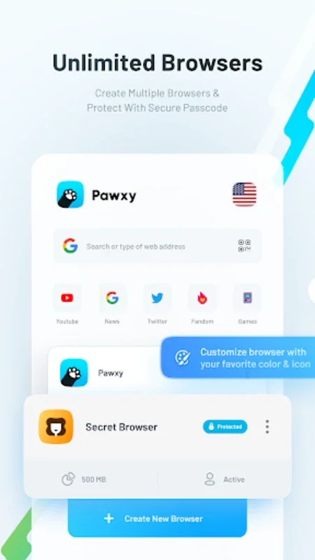 Pawxy: Private VPN Browser for Android - Secure Browsing at Your Fingertips