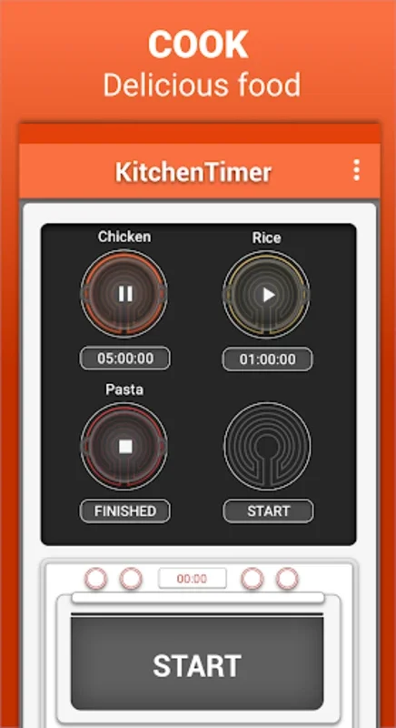 kitchen timer for Android - Manage Multiple Timers