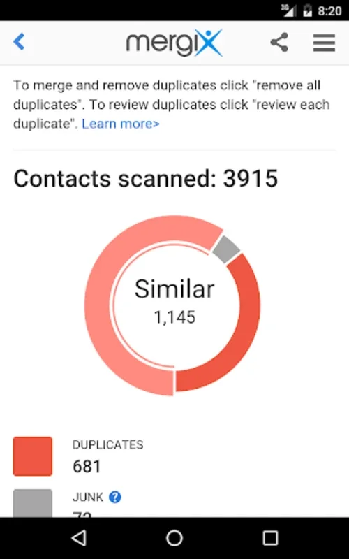 Mergix Contacts Cleaner for Android: Streamline Your Contacts