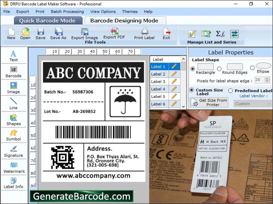 Generate Barcode for Windows - Create Barcode Labels Easily