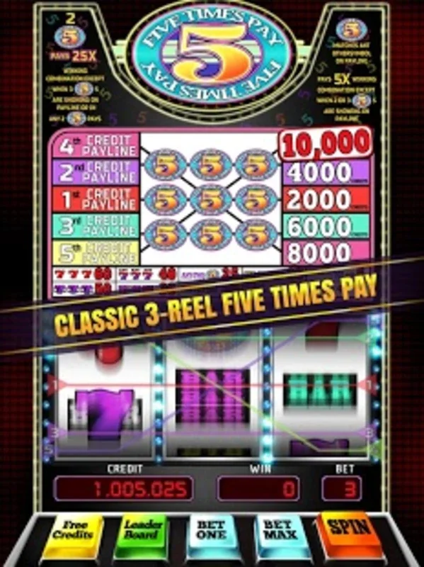 5x Pay Slot Machine for Android - Thrilling Slots Experience