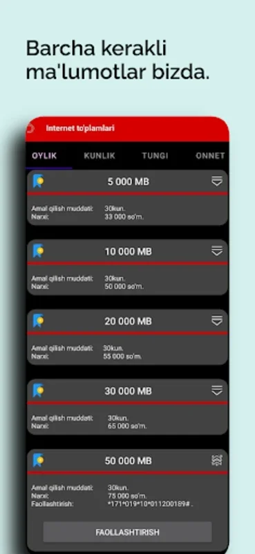 USSD kodlar for Android - Simplify Uzbek Mobile Services