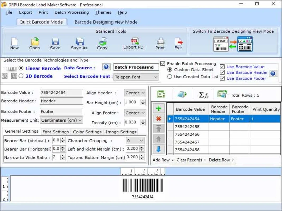 Professional Barcode Sticker Application for Windows