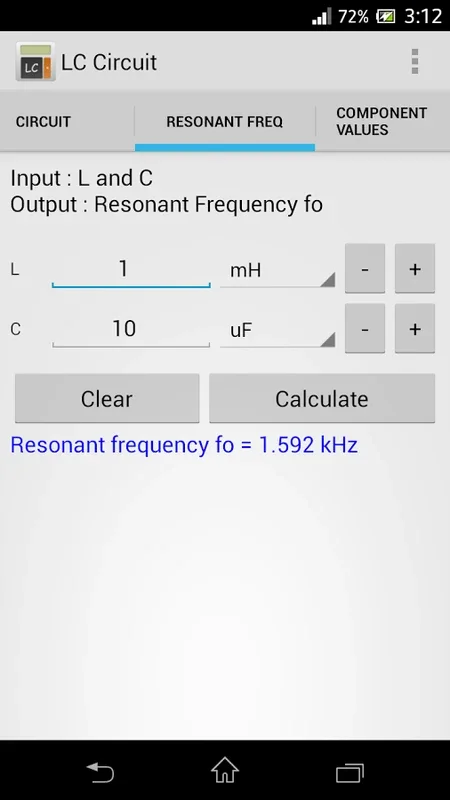 LC Circuit for Android - Precise Resonant Frequency Calculator