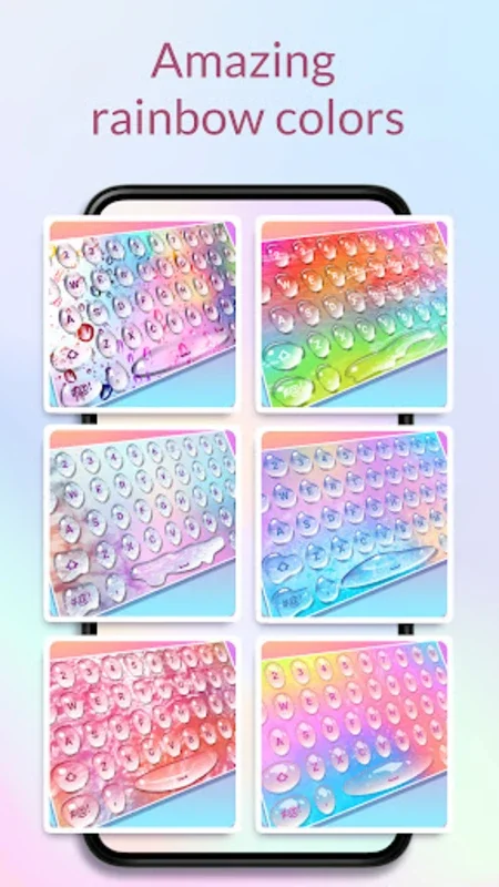 Color Rain Water Keyboard Live for Android - Enhance Typing