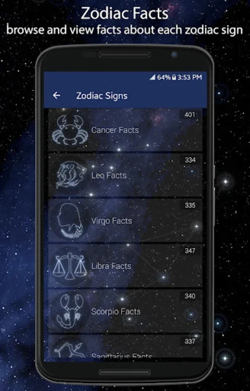 Zodiac Signs Facts for Android - Unlock Astrological Insights