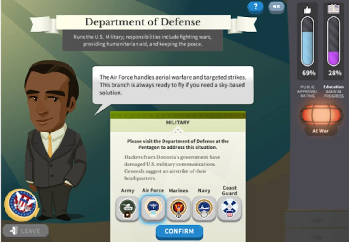 Executive Command for Android - Realistic Presidential Simulation