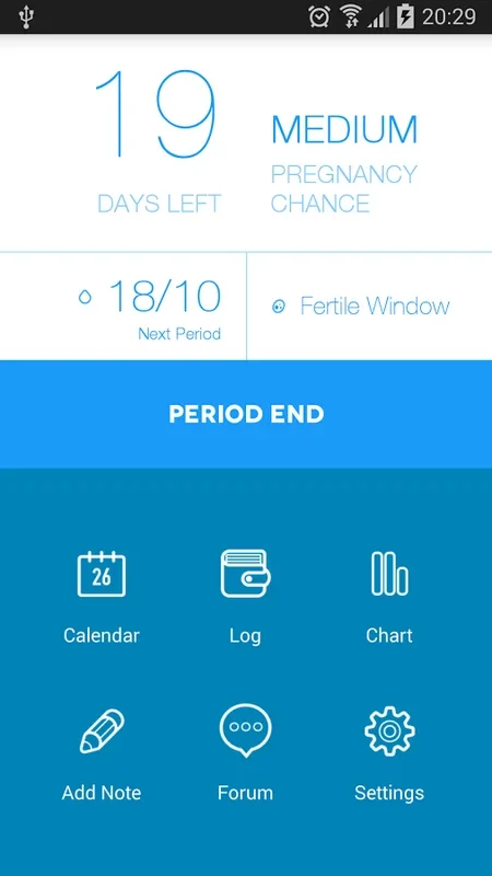 Holo Blue Theme - Free for Android: Enhance Your Period Calendar