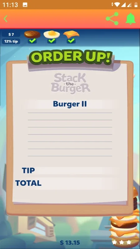 Stack the Burger for Android: Fun Burger Stacking Game