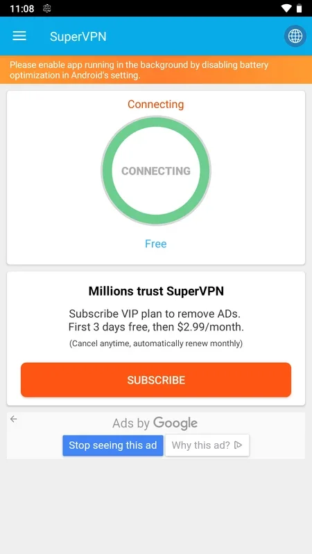 SuperVPN Fast VPN Client for Android: Secure and Unrestricted Browsing