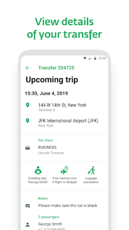 i’way assist for Android - Streamlining Airport Transfers