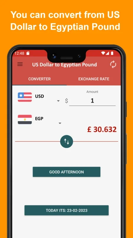 US Dollar to Egyptian Pound for Android - Convert Currencies Easily