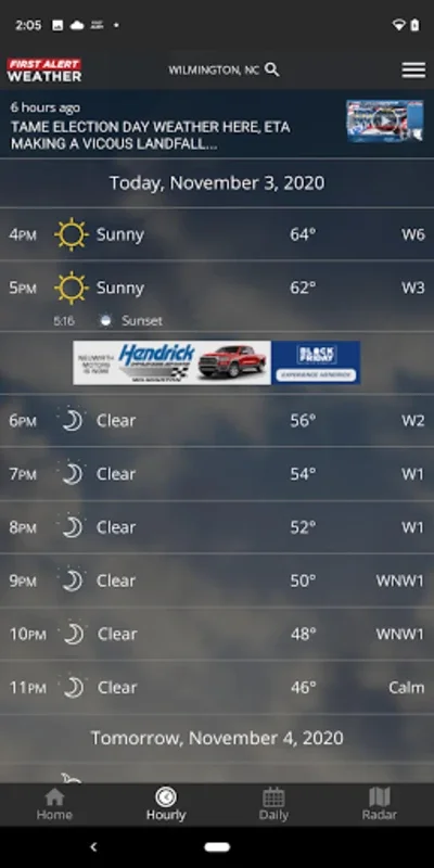 WECTweather for Android: Precise Weather Forecasts