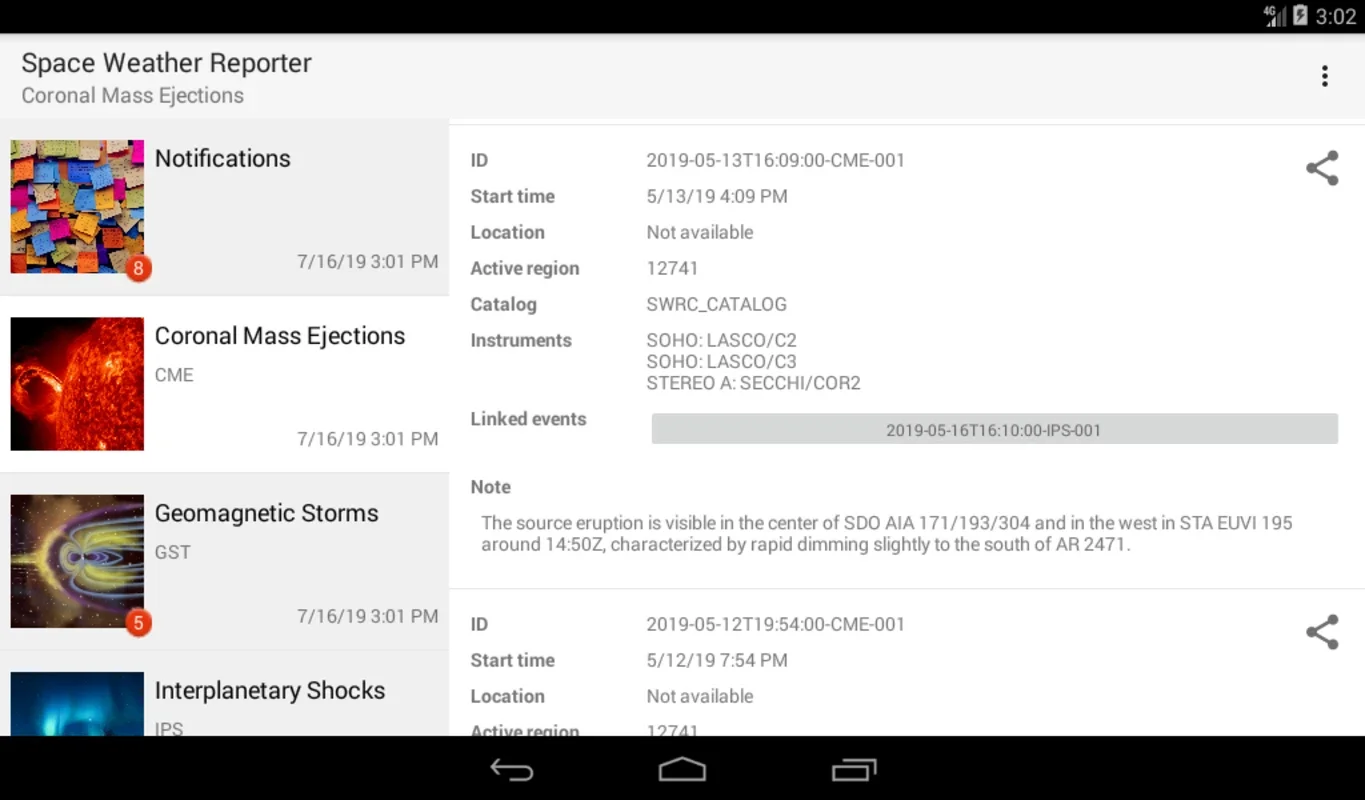 Space Weather Reporter for Android: Real-Time Updates