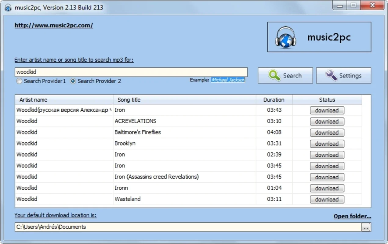 Music2PC for Windows: Find MP3s Easily