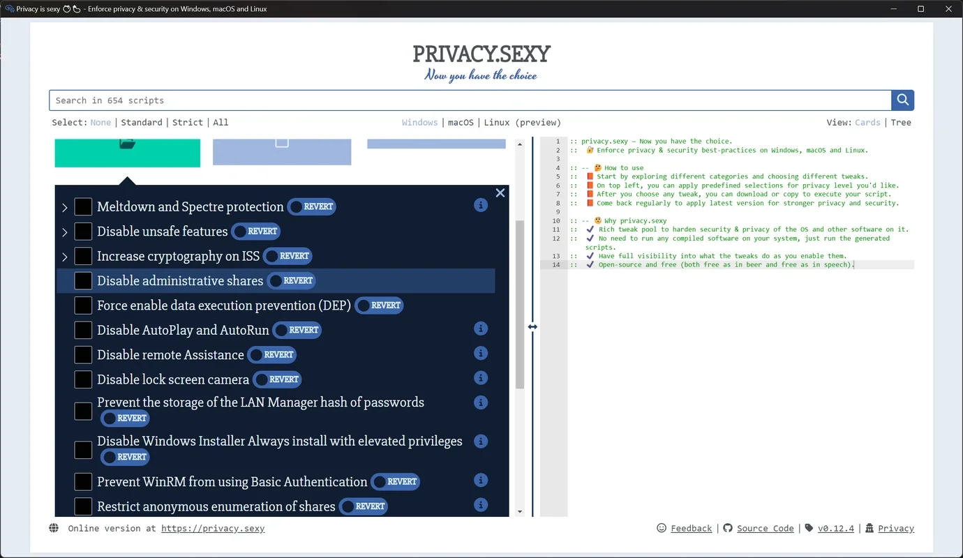 privacy.sexy for Mac - Enhance Your Privacy