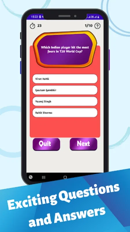 T20IWCQuiz for Android - Test Your Cricket Knowledge Offline