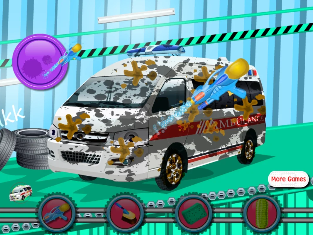 Ambulance Car Wash for Android - Fun Cleaning Experience