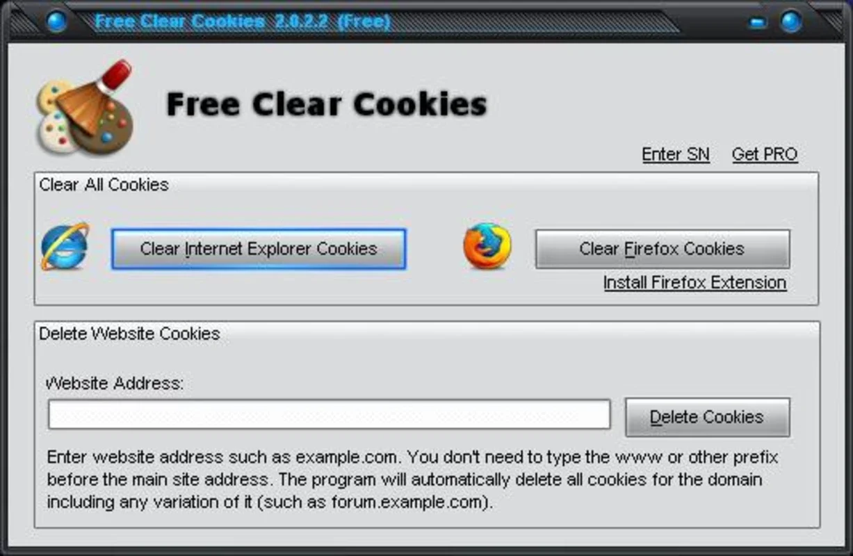 Free Clear Cookies for Windows - Efficient Cookie Cleaner