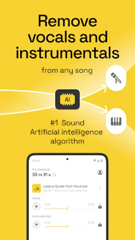 Lalal.ai for Android - Isolate Vocals & Instruments