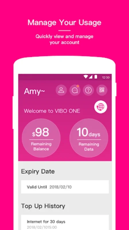 VIBO ONE for Android - Manage Mobile Services Effortlessly