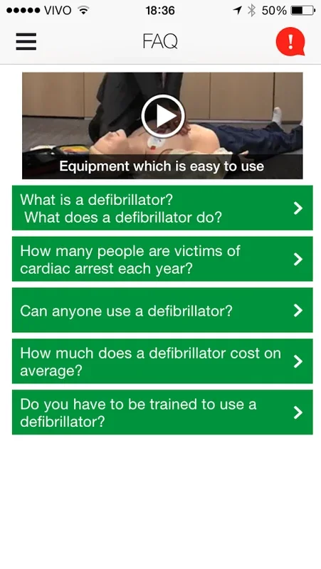 Staying Alive for Android: Find Nearest AEDs