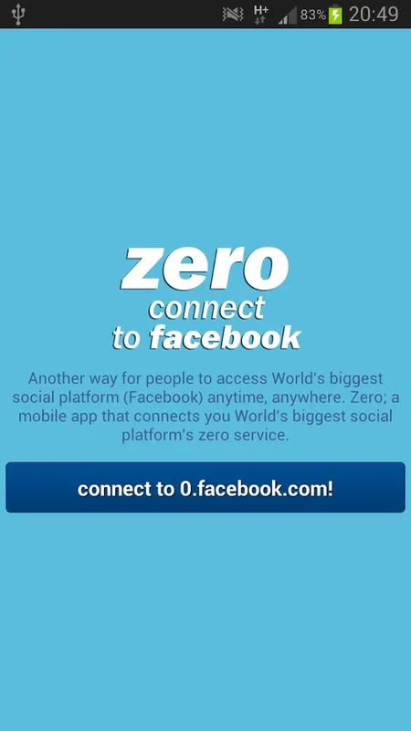 Zero for Android - Seamless Facebook Zero Service Access