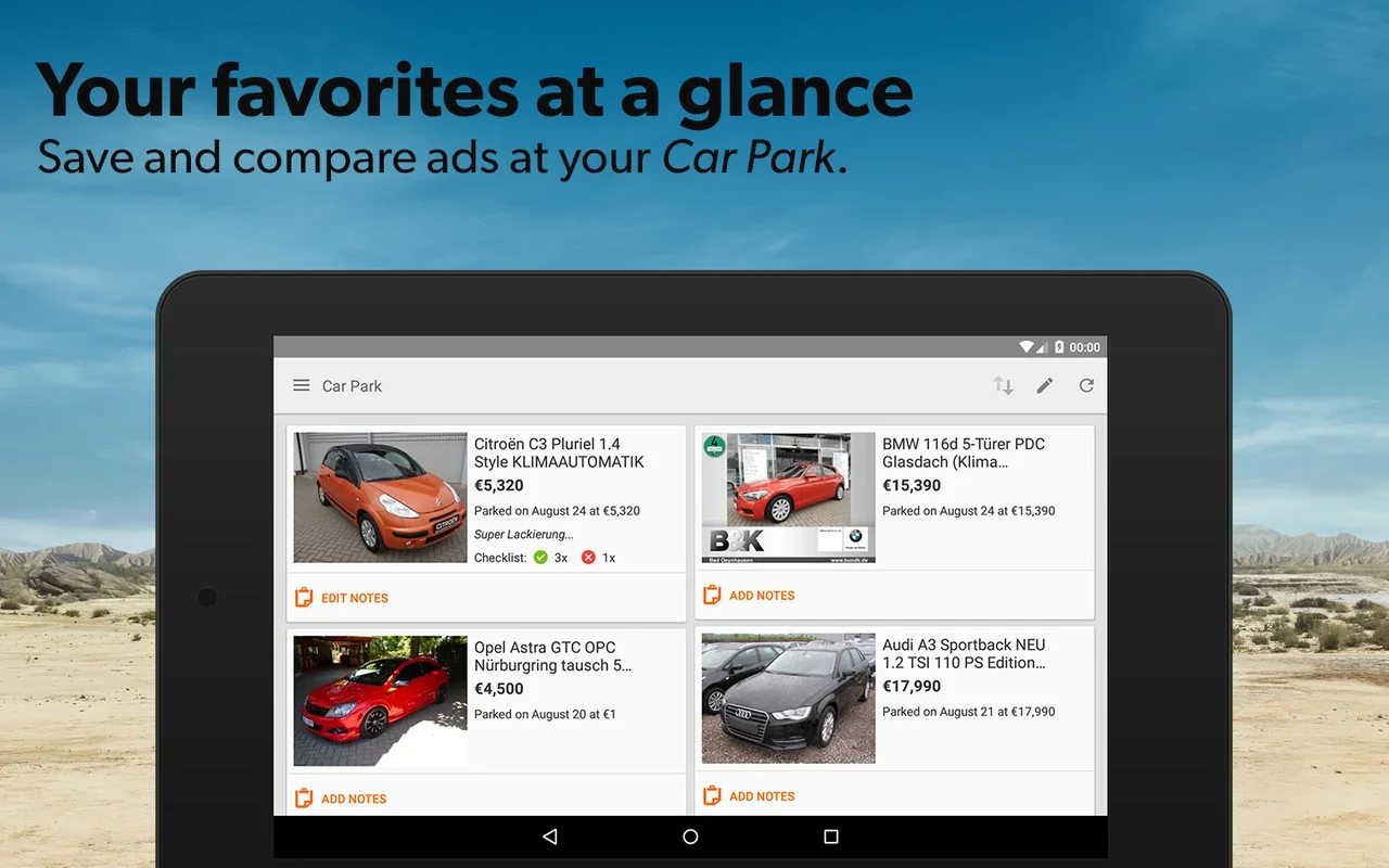 mobile.de for Android - Find Vehicles in Germany