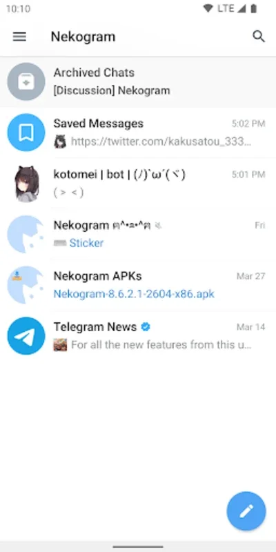 Nekogram for Android - A Feature-Rich Messaging Client