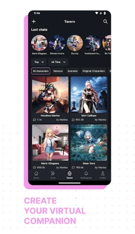 Yodayo for Android: AI Art, Chatbots, and a Thriving Anime Community