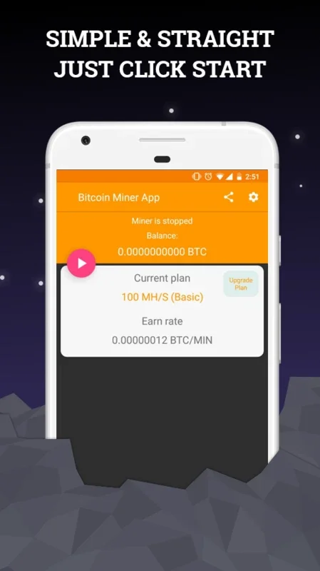 Bitcoin Miner - Earn Satoshi & Free BTC Mining for Android - No Downloading Required