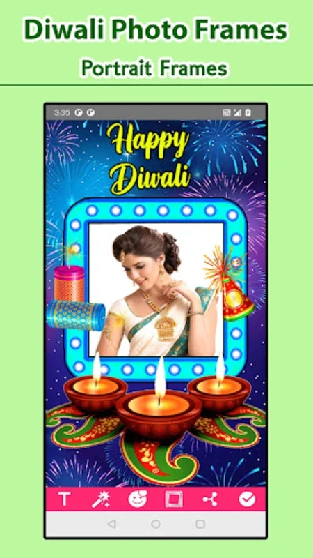 Diwali Photo Frames for Android - Create Festive Photos