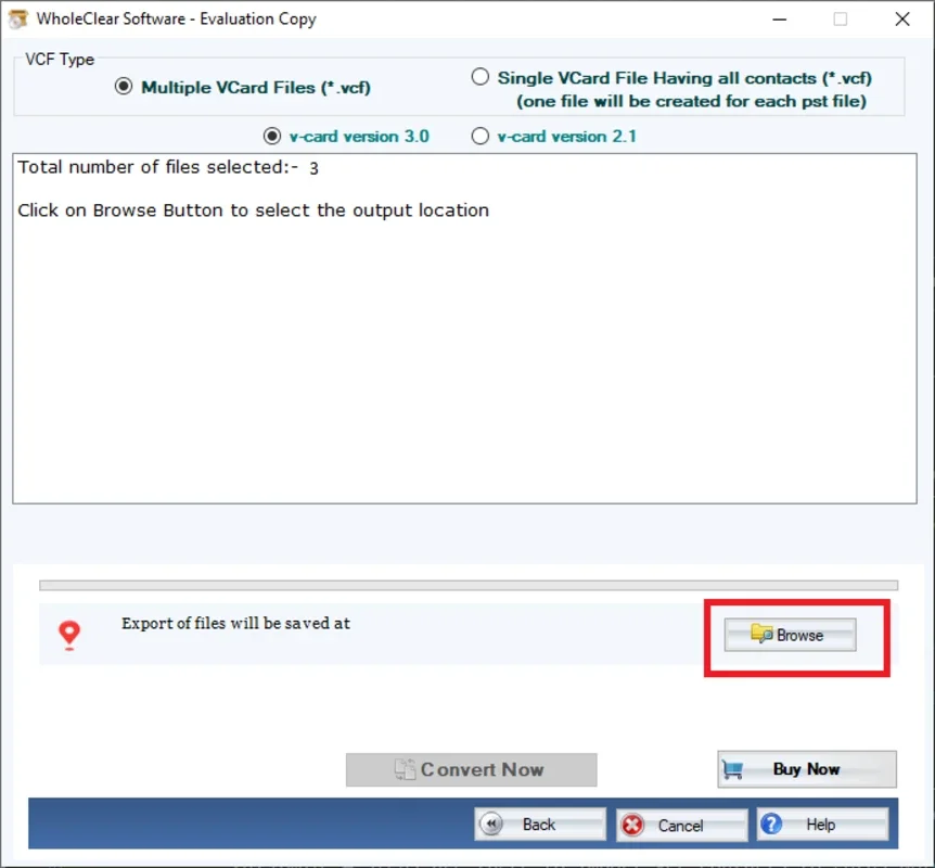 WholeClear Excel to VCF Converter for Windows - Simplify Contact Migration