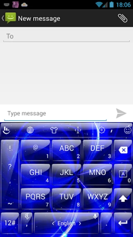 Theme x TouchPal Glass Blue Galaxy for Android - Elegant Keyboard Theme