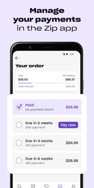 Zip for Android - Shop Now, Pay Later with No Interest